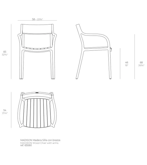 Silla Madison Madera