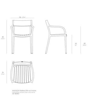 Silla Madison Madera