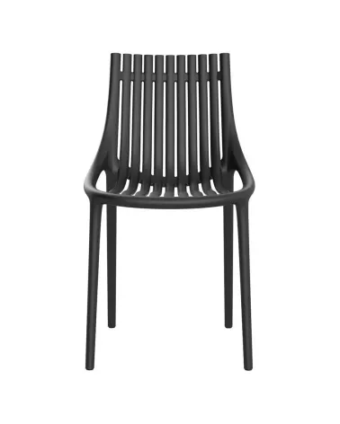 Silla Ibiza de Vondom en acabado negro, imagen frontal