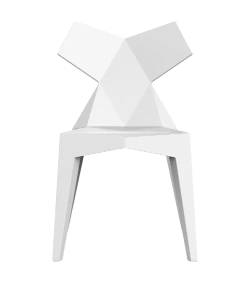 Silla Kimono en acabado blanco, imagen de estudio.