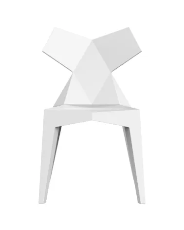 Silla Kimono en acabado blanco, imagen de estudio.