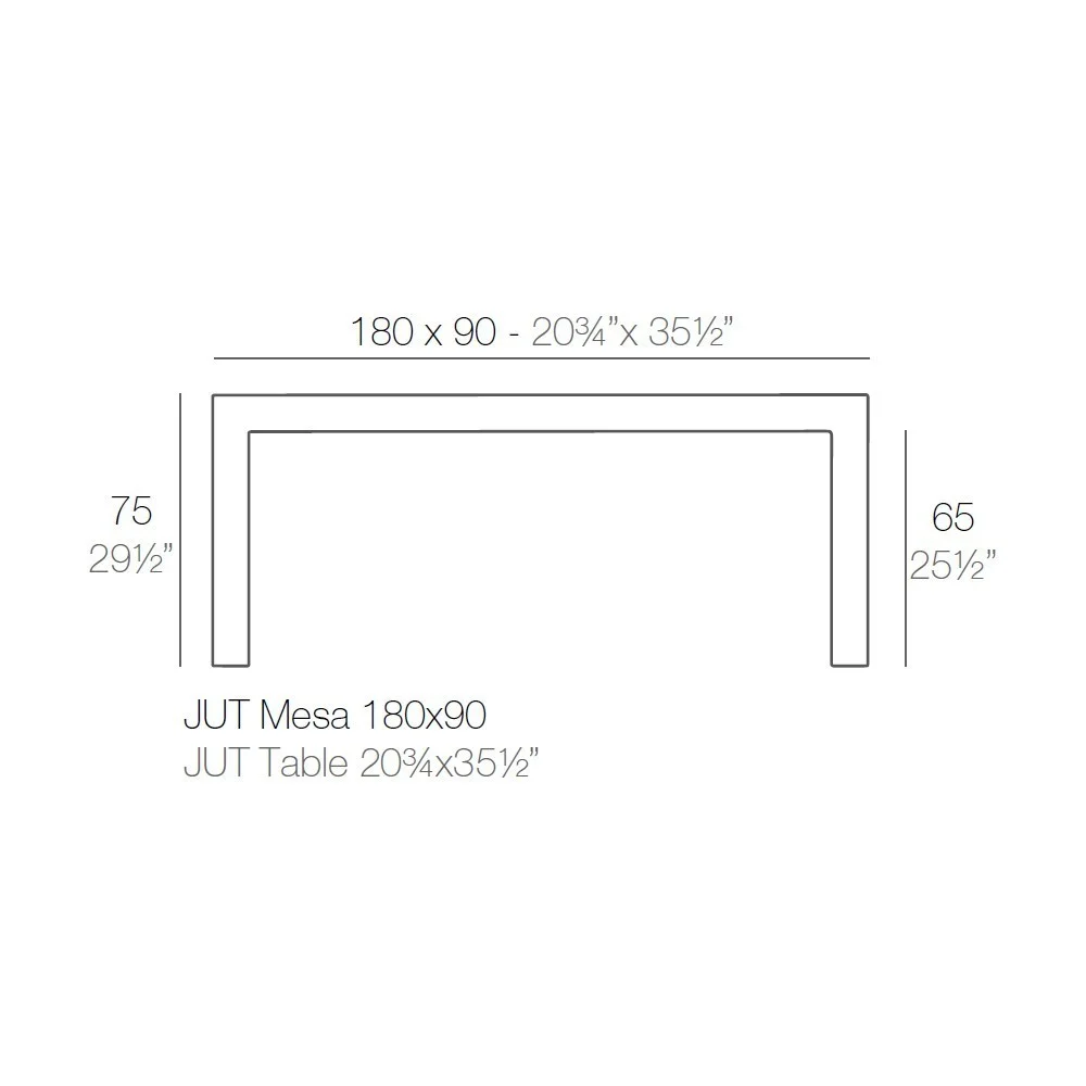 Ficha técnica de la Mesa Jut de Vondom