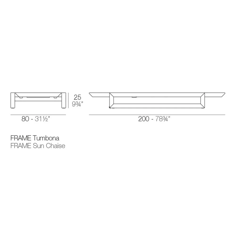 Ficha técnica de la Tumbona Vondom Frame