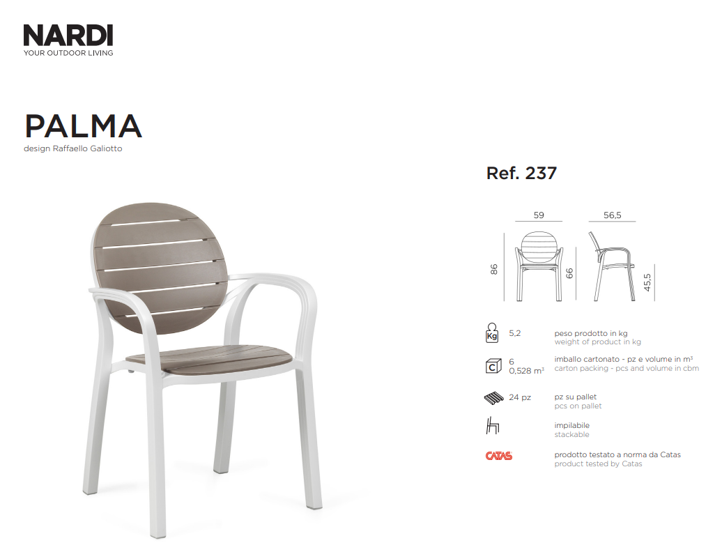 Ficha técnica Silla Palma